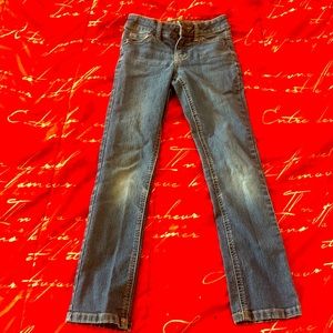 Girls, slim, fit mid rise size 8 dark jeans